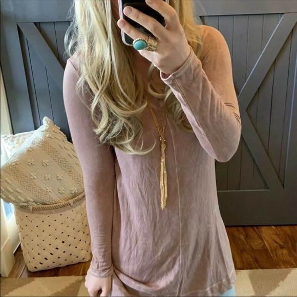 Figleaffashion Tops - NWT blush brushed hooded shirt size large